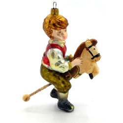Christbaumschmuck Komozja Junge auf Steckenpferd Christbaumschmuck Komozja Junge auf Steckenpferd