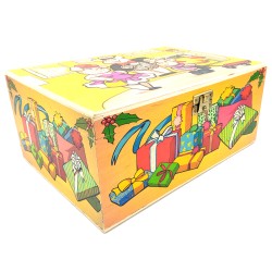 Christbaumschmuck Komozja Holzbox mit Schweinefamilie