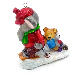Christbaumschmuck Komozja Elefant mit Bärchen Christbaumschmuck Komozja Elefant mit Bärchen