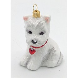 Christbaumschmuck Komozja Hund Westi Christbaumschmuck Komozja Hund Westi