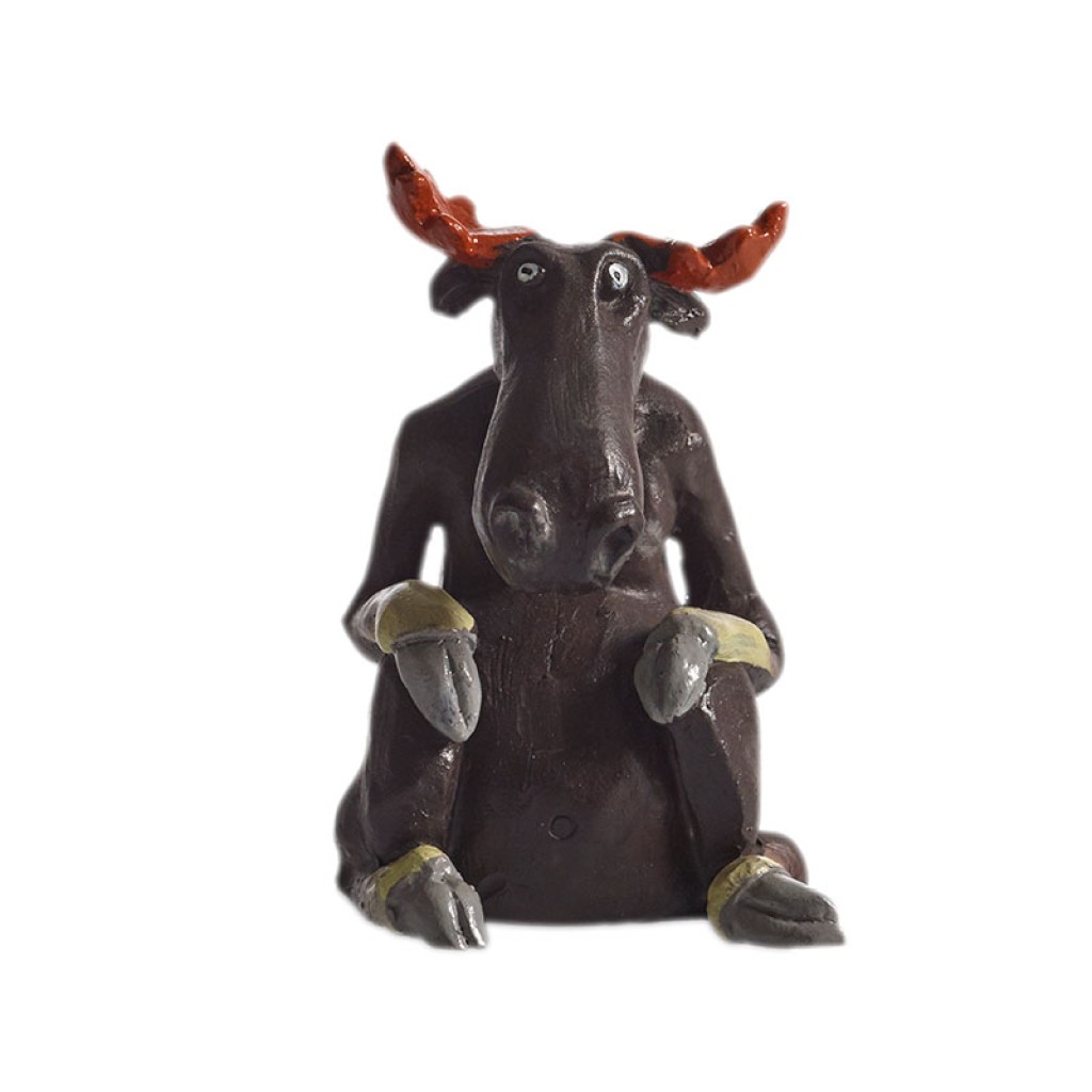 Cecilia Carlsson Elch sitzend 14cm Cecilia Carlsson Elch sitzend 14cm