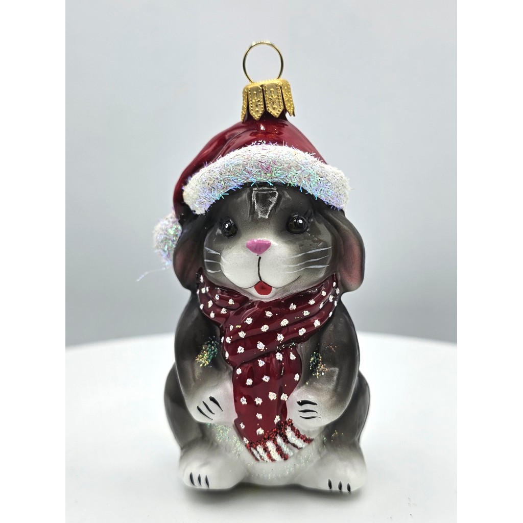 Christbaumschmuck - Hanco - Hase mit Weihnachtsmütze Christbaumschmuck - Hanco - Hase mit Weihnachtsmütze