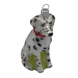 Weihnachtskugel Dalmatiner mit Halsband