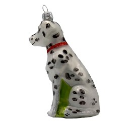 Weihnachtskugel Dalmatiner mit Halsband