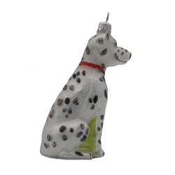Weihnachtskugel Dalmatiner mit Halsband
