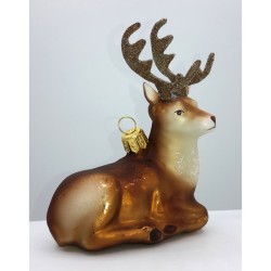 Christbaumschmuck Hirsch liegend