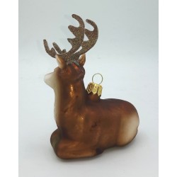 Christbaumschmuck Hirsch liegend