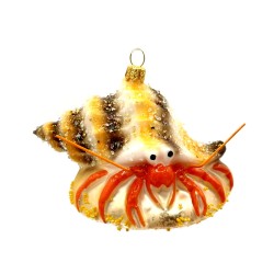 Christbaumschmuck Krabbe mit Muschel Christbaumschmuck Krabbe mit Muschel