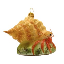 Christbaumschmuck Krabbe mit Muschel