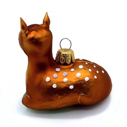 Christbaumschmuck Rehkitz liegend Christbaumschmuck Rehkitz liegend