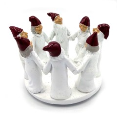 Harvesttime Schale mit tanzenden Weihnachtsmännern und Frauen