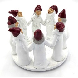 Harvesttime Schale mit tanzenden Weihnachtsmännern und Frauen