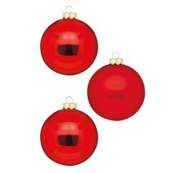 Weihnachtskugel rot, 10cm, 6 STK.