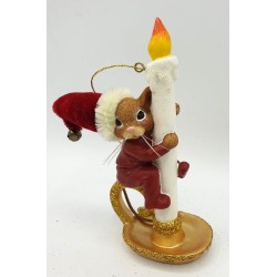 Anhänger Maus mit Kerze