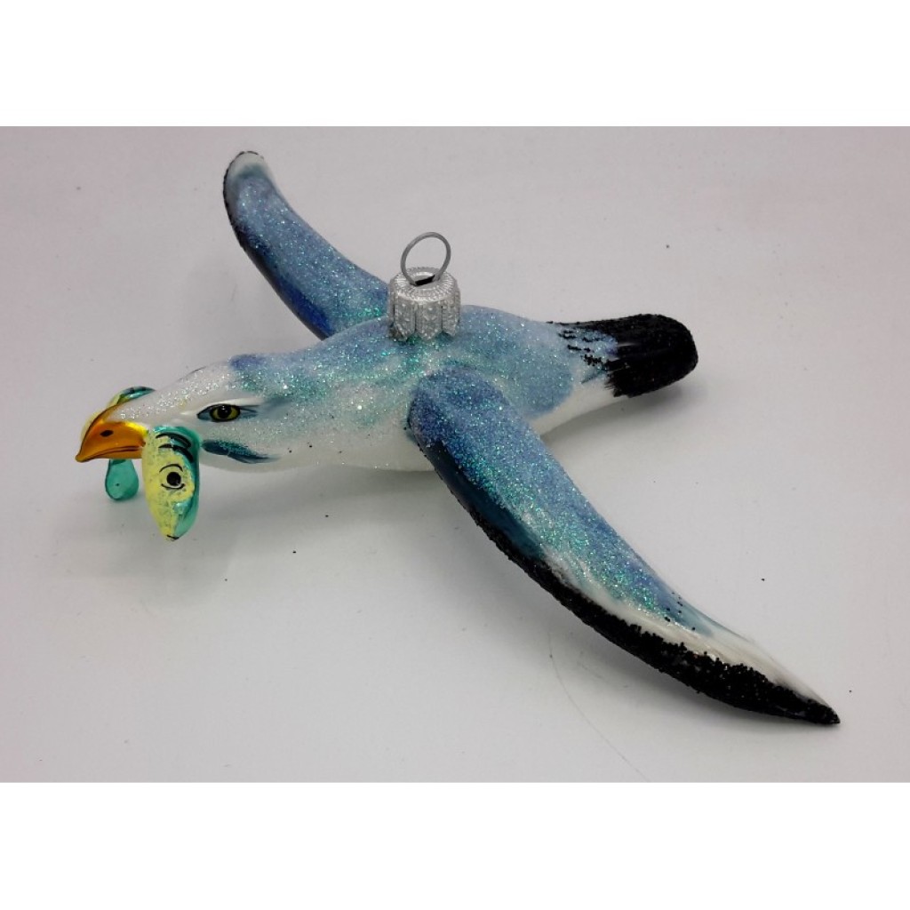 Christbaumschmuck Möwe mit Fisch Christbaumschmuck Möwe mit Fisch