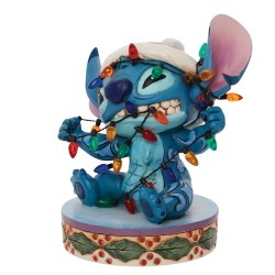 Disney Traditions - Jim Shore - Stitch mit Lichterkette