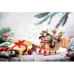Disney Traditions - Jim Shore - Mickey & Friends  - Ein Schlitten voller Freunde