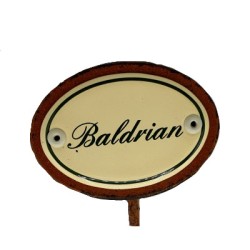 Kräuterschild Emaille Baldrian