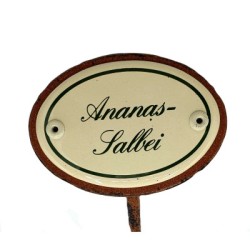 Kräuterschild Emaille Ananas-Salbei