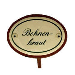 Kräuterschild Emaille Bohnenkraut
