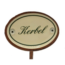 Kräuterschild Emaille Kerbel