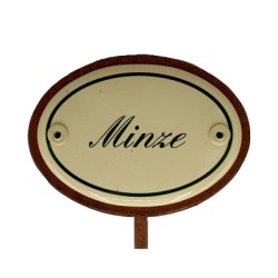 Kräuterschild Emaille Minze