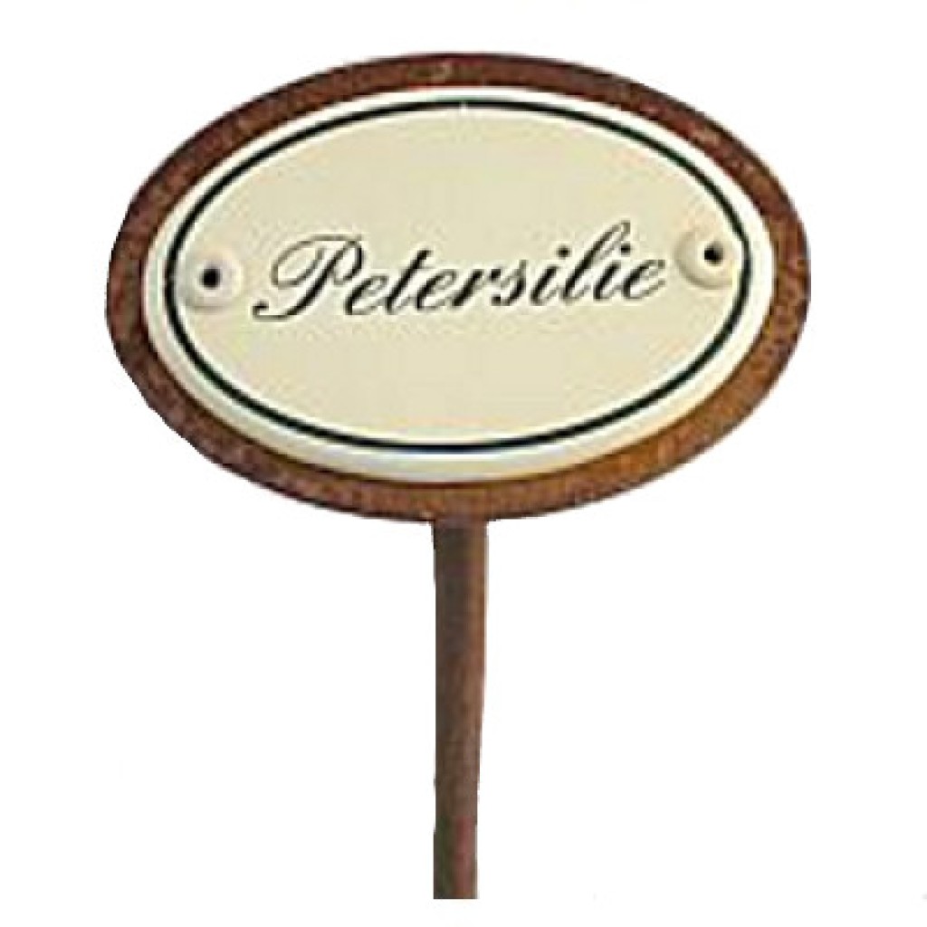 Kräuterschild Emaille Petersilie Kräuterschild Emaille Petersilie