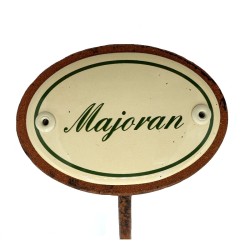 Kräuterschild Emaille Majoran
