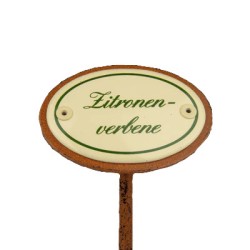 Kräuterschild Emaille Zitronenverbene