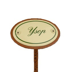 Kräuterschild Emaille Ysop