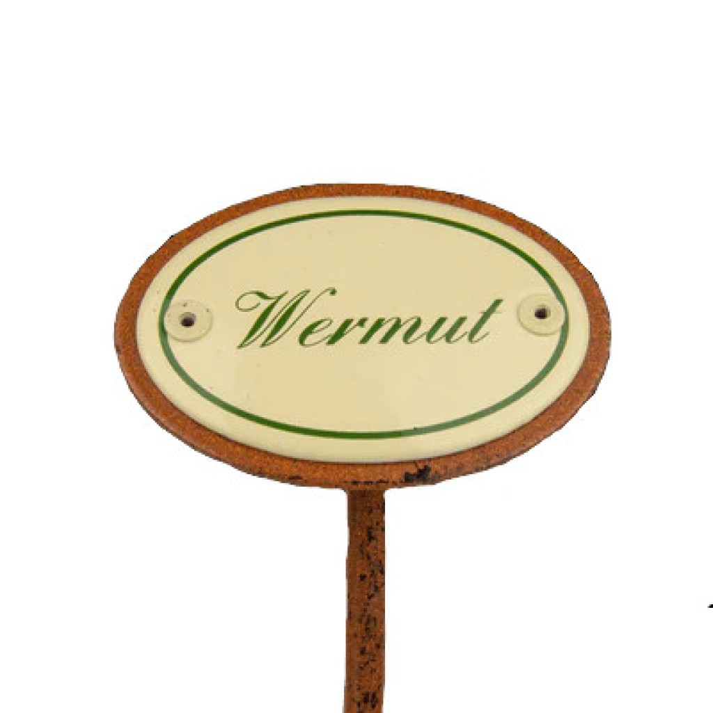 Kräuterschild Emaille Wermut Kräuterschild Emaille Wermut