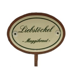 Kräuterschild Emaille Liebstöckl