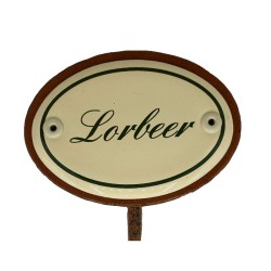 Kräuterschild Emaille Lorbeer