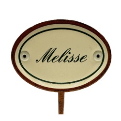 Kräuterschild Emaille Melisse