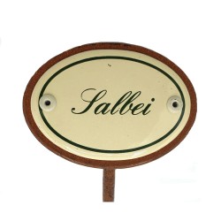 Kräuterschild Emaille Salbei