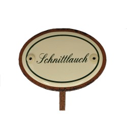 Kräuterschild Emaille Schnittlauch