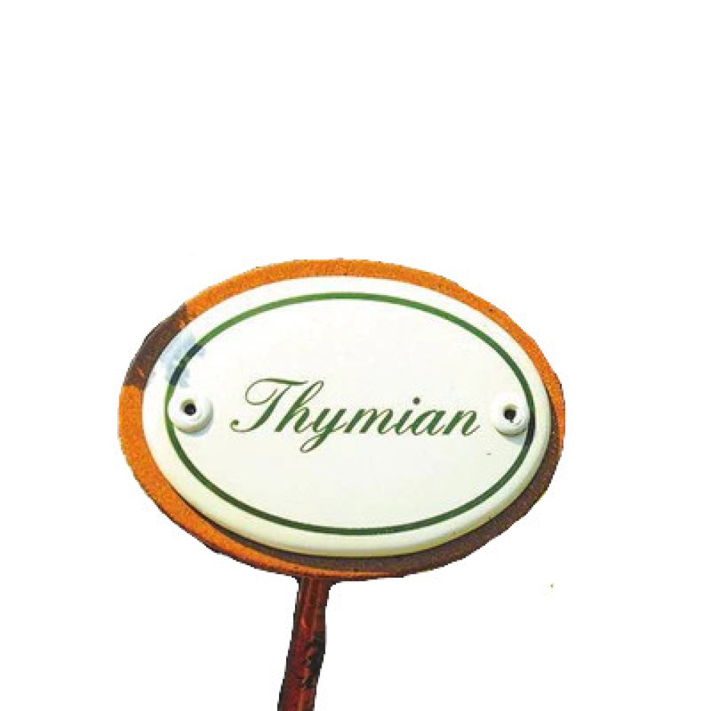 Kräuterschild Emaille Thymian Kräuterschild Emaille Thymian